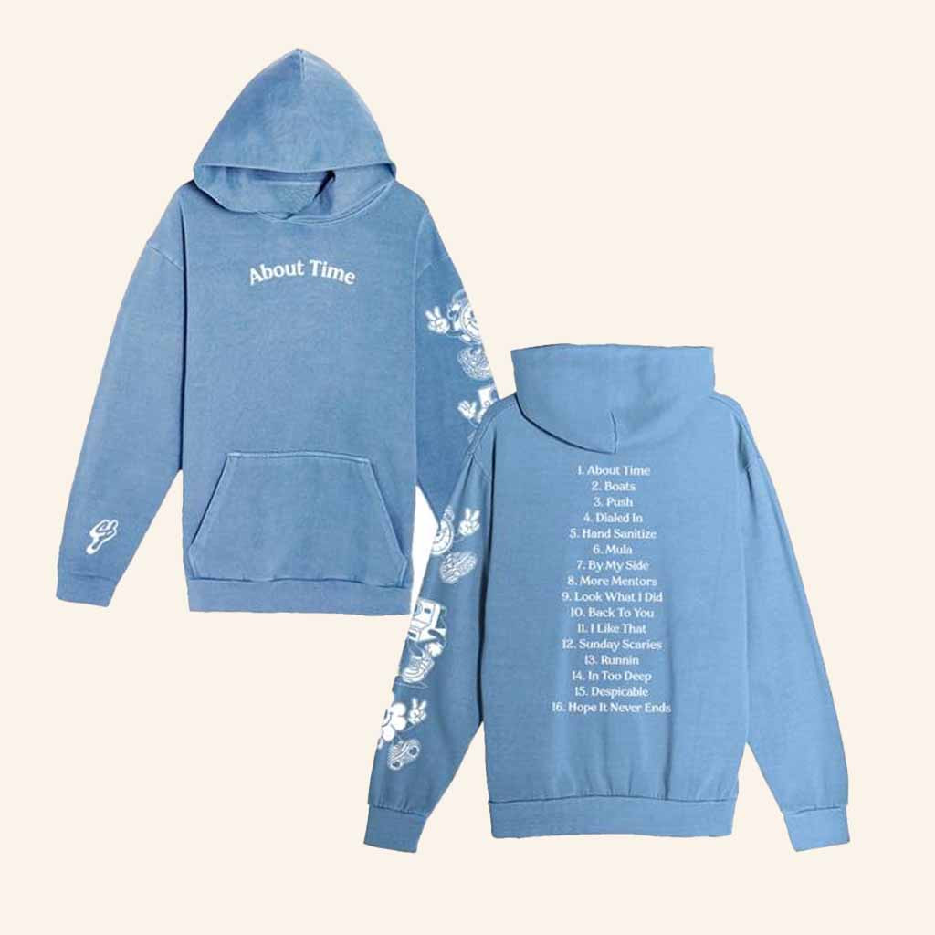 Connor Price Merch About Time Tracklist Hoodie Christmas Gift For Boyfriend Connor Price Merch About Time Tracklist Hoodie Christmas Gift For Boyfriend