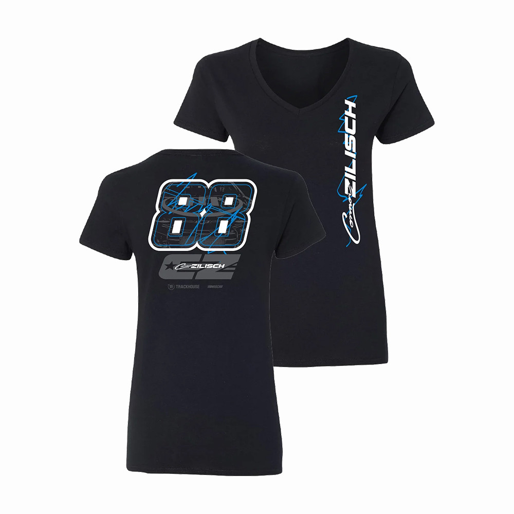 Connor Zilisch 88 Trackhouse Racing V-Neck Shirt NASCAR Graphic Tee Mother's Day Gift