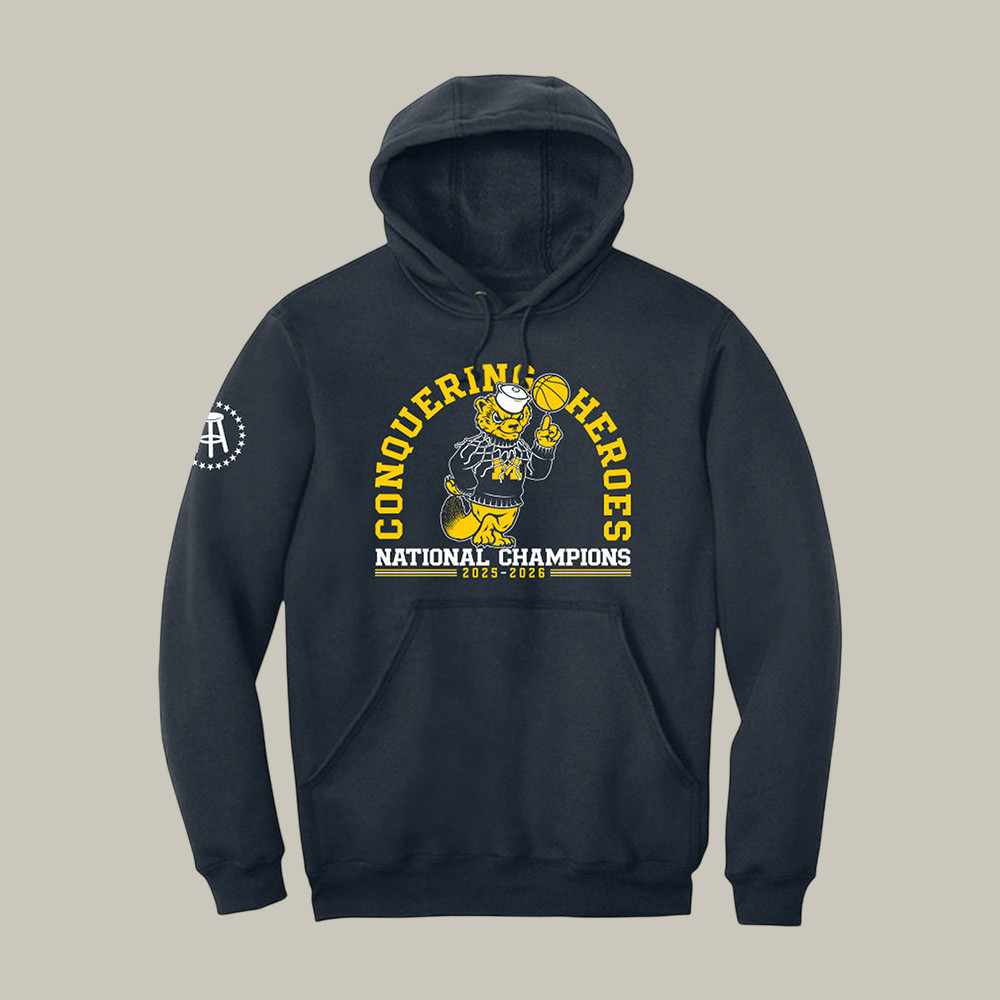 Conquering Heroes Basketball Hoodie Michigan Wolverines 2026 NCAA Basketball Final Four Apparel