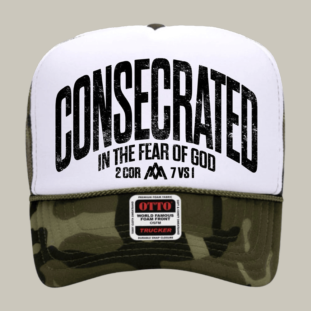 Consecrated In The Fear Of God Hat Biblical Graphic Hat Malta Apparel Gifts