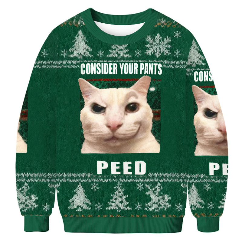 Consider Your Pants Peed Cat Meme Christmas Ugly Sweater Funny Xmas Sweaters Cat Gifts For Xmas