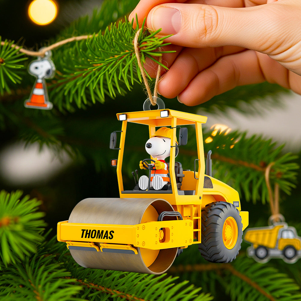 Construction Equipments Ornament Personalized Gifts For Workers - Holiday Tree Decoration Gift