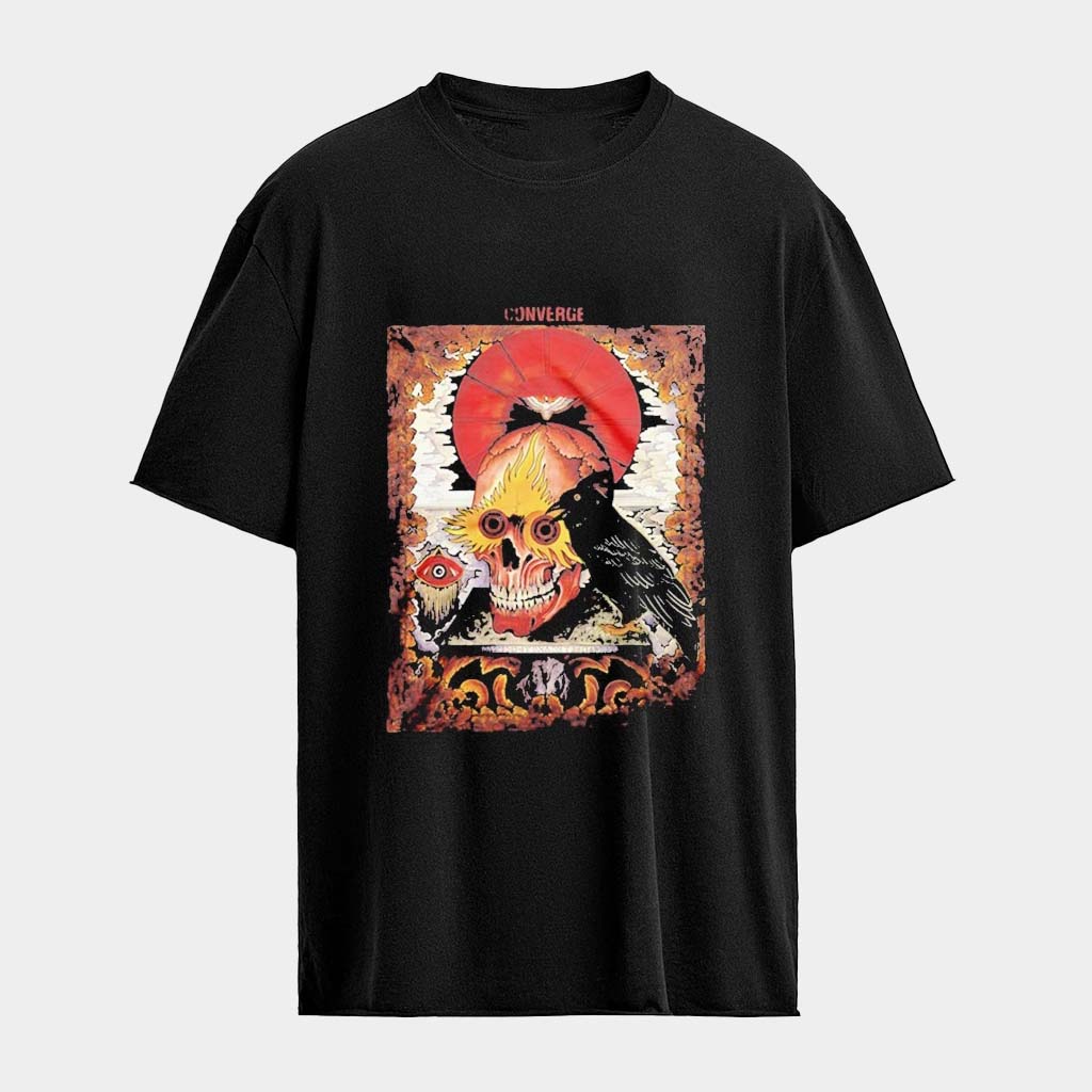 Converge Hooper Crow Skull T-Shirt Converge Merch Gifts For Music Lovers