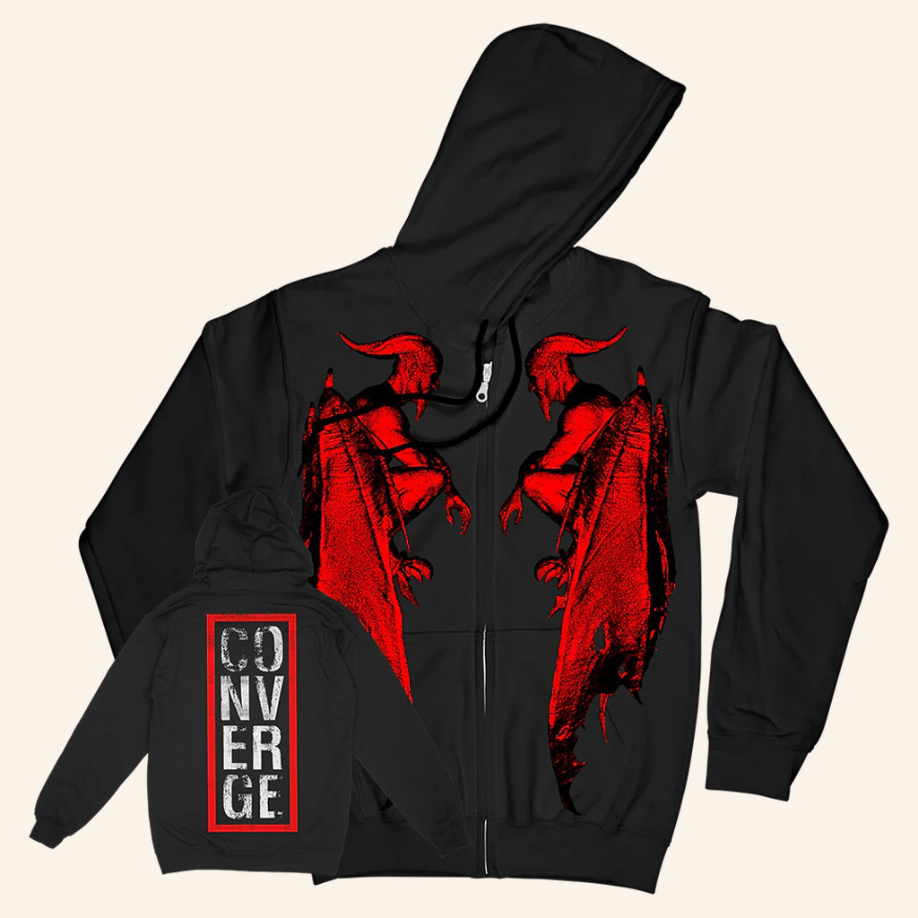 Converge Merch Devil Inside Zip Up Hoodie Converge Hoodie Best Gifts For Husband