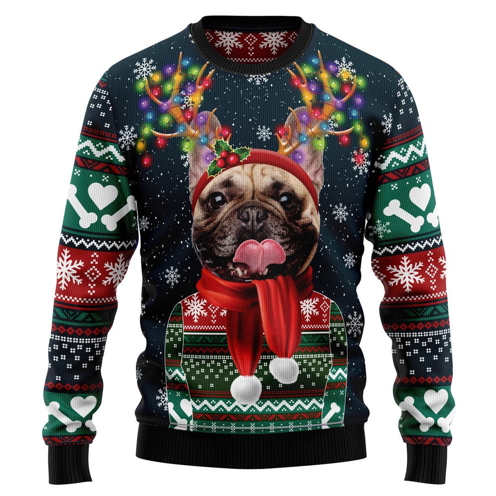 Cool French Bulldog Ugly Christmas Sweater Gift For Christmas