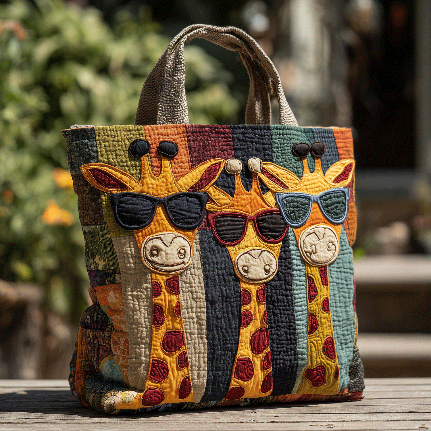 Cool Giraffe Quilted Tote Bag Giraffe Themed Gifts For Adults
