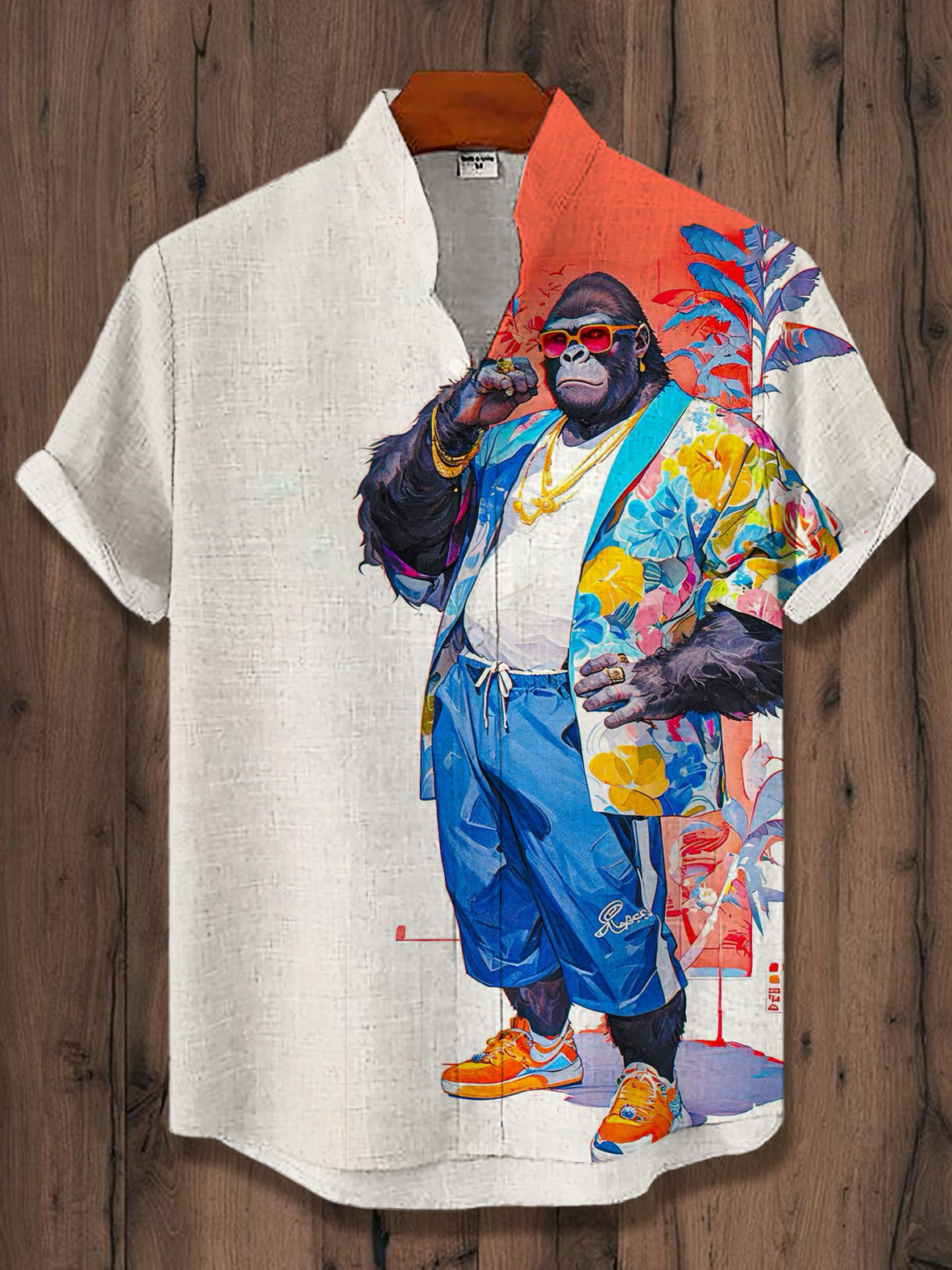 Cool Gorilla Vacation Style Print Hawaiian Shirt Unique Gift For Boyfriend