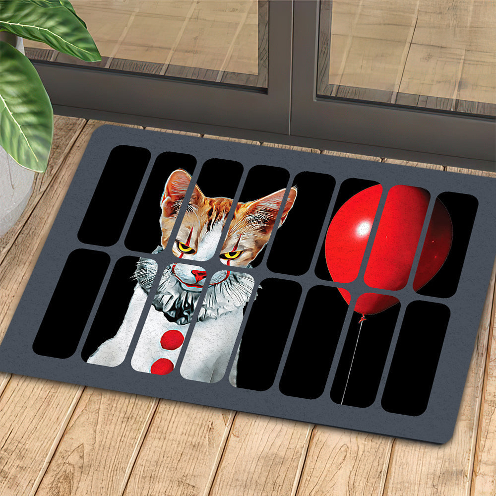 Cool Halloween Cat Doormat Cat Behind The Window Housewarming Gift Doormat Decor Gift For Cat Lovers Cat Owners