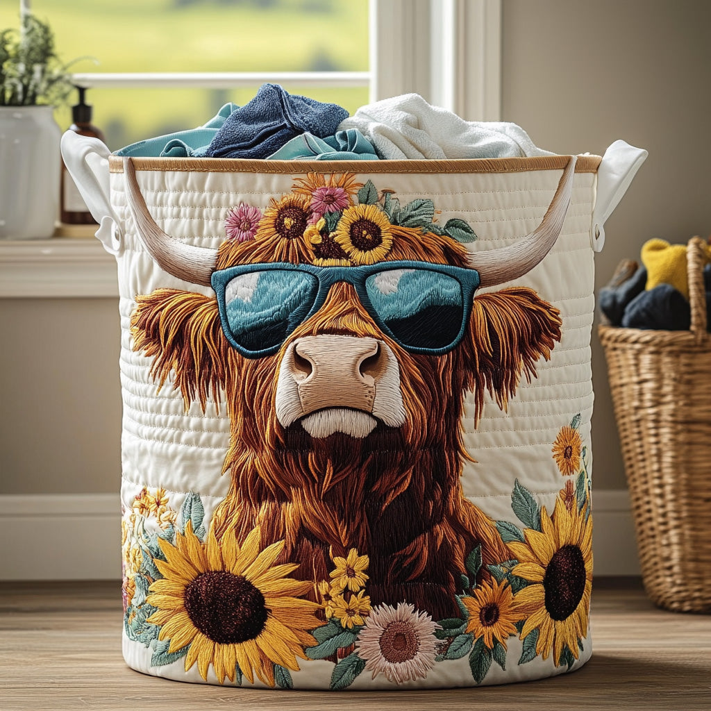 Cool Highland Quilted Laundry Basket Merch For Family Time