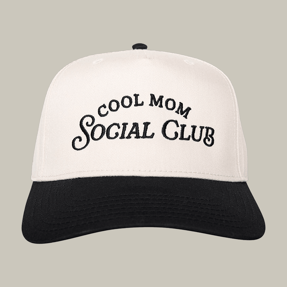 Cool Mom Social Club Two Toned Vintage Hat Witty Sayings Baseball Cap Mother's Day Gift