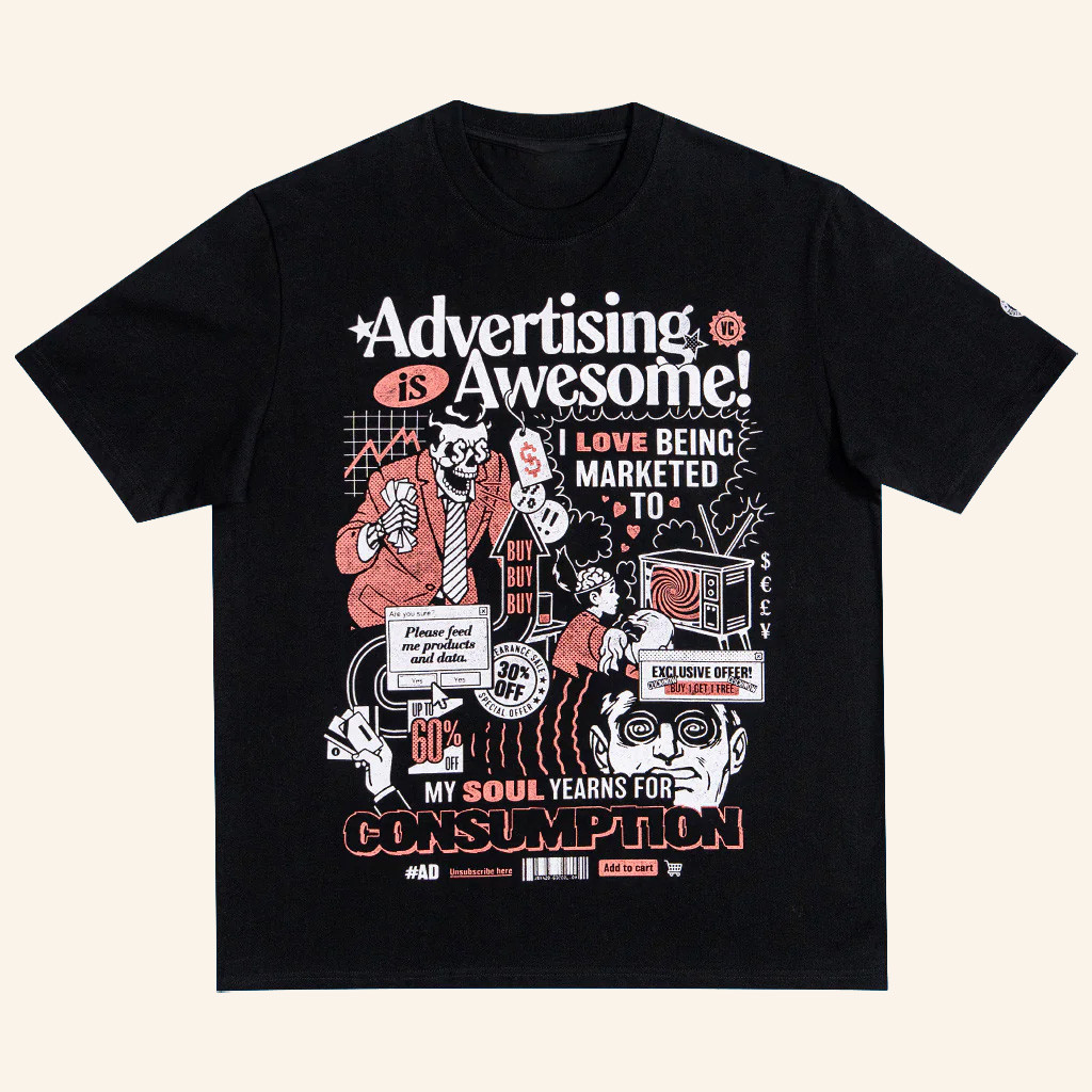 Cool Shirtz Merch Advertising Is Awesome T-Shirt Christmas Gifts For Boyfriend