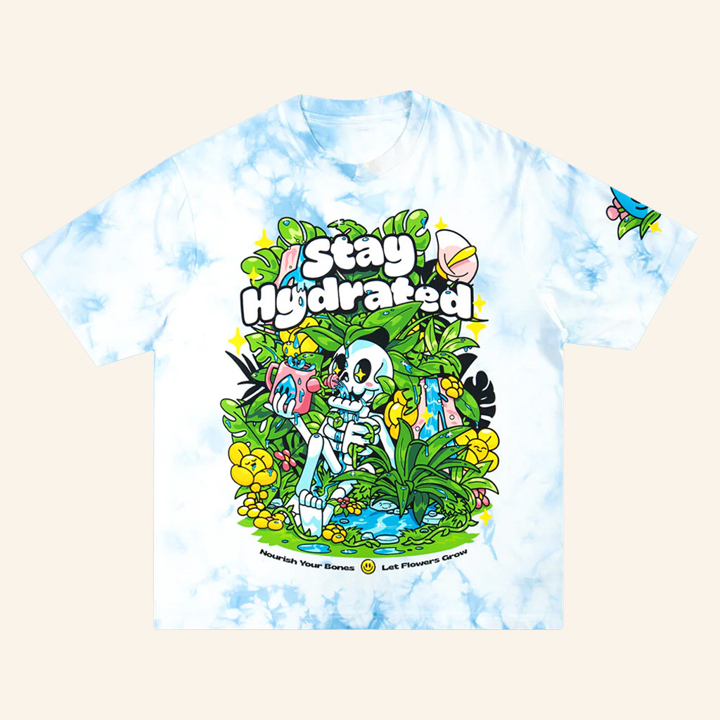 Cool Shirtz Merch Stay Hydrated Tie Dye T-Shirt Xmas Gifts For Friends