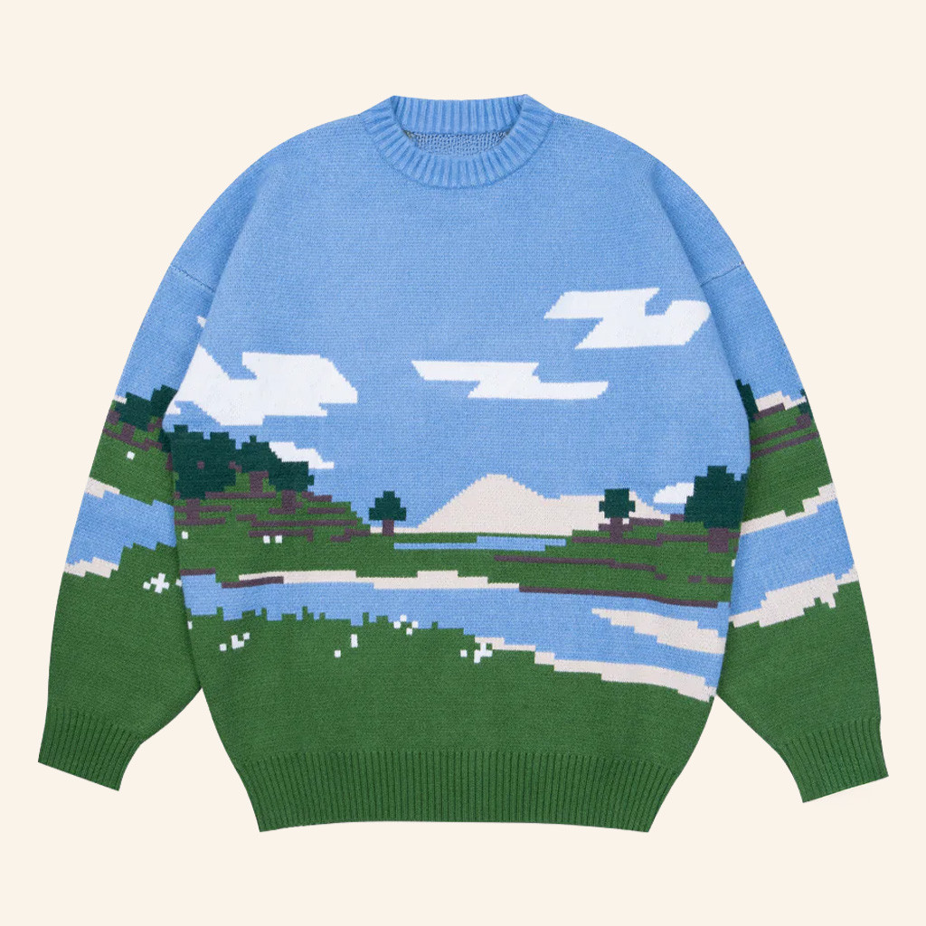 Cool Shirtz Merch Very Cool X Minecraft Sweater Pause Screen Sweater Gifts For Daughter