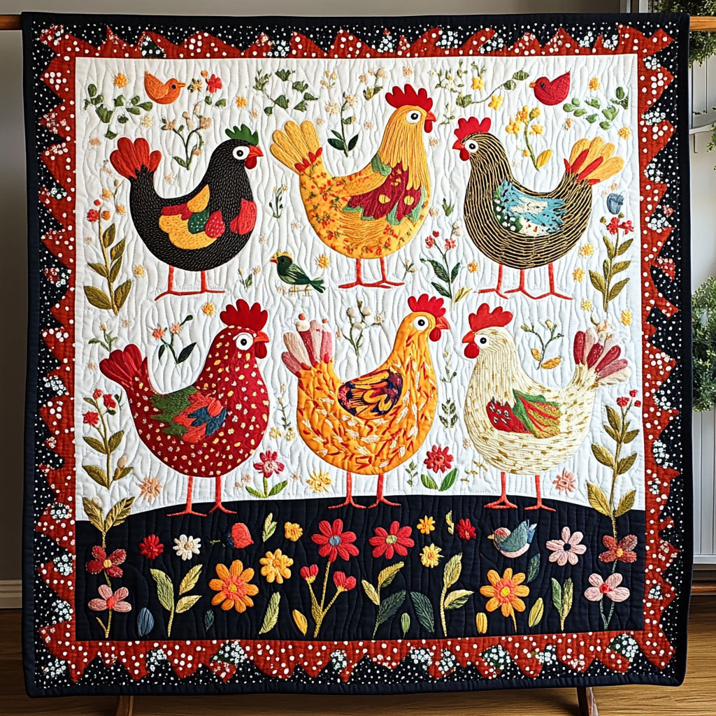 Coop Comfort Quilted Blanket Christmas Bedroom Decor Gifts For Hen Lovers