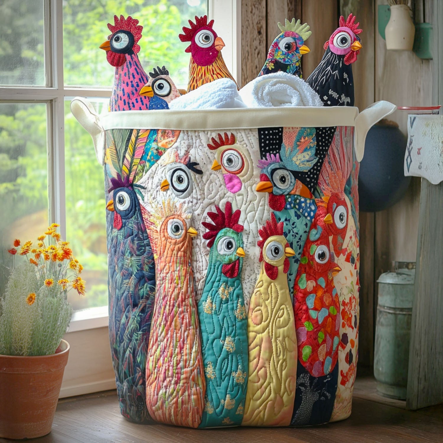 Coop Queens Quilted Laundry Basket Father's Day Merch Gift