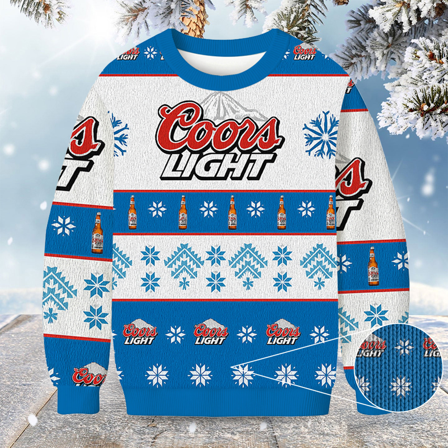 Coors Light Christmas Ugly Sweater Funny Christmas Sweater Gifts For Him