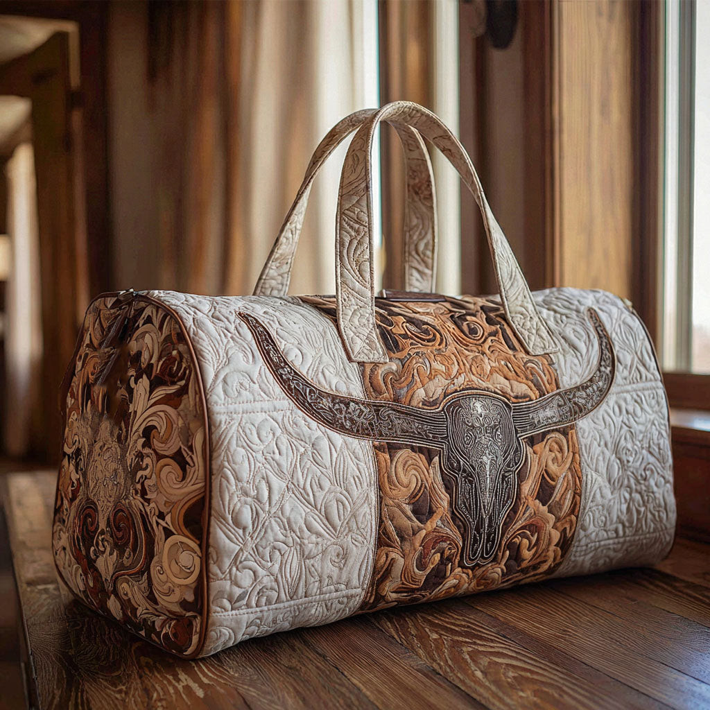 Copper Saddle Quilted Duffle Bag Western Horse Travel Bag Best Gift For Horse Lovers Camping Outdoor Fun