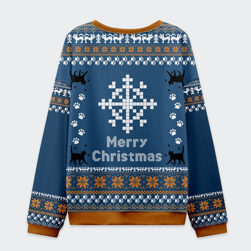 Copy of Naughty Black Cat What It's Christmas Ugly Christmas Sweater Xmas Gifts For Cat Lovers
