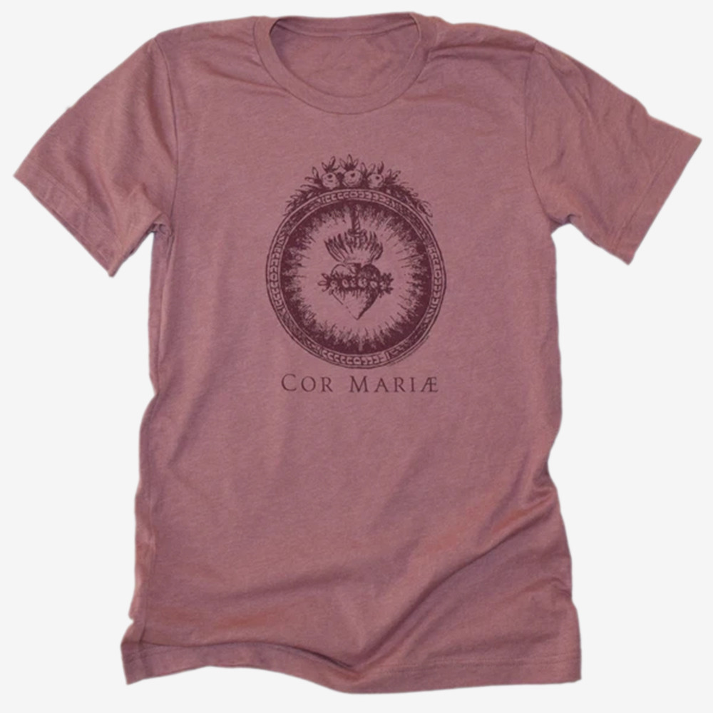 Cor Mariae T-Shirt Catholic Devotion Christian Clothes Gift Ideas For Enthusiasts