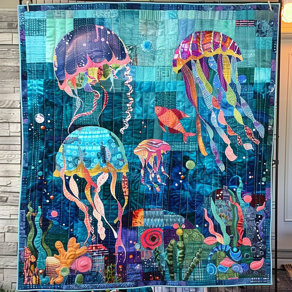 Coral Charm Quilted Blanket Presents For Ocean Lovers