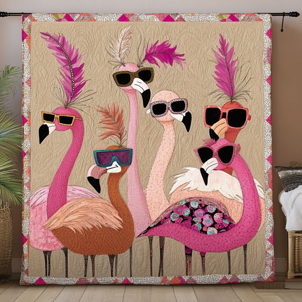 Coral Coast Quilted Blanket Flamingo Gifts For Her
