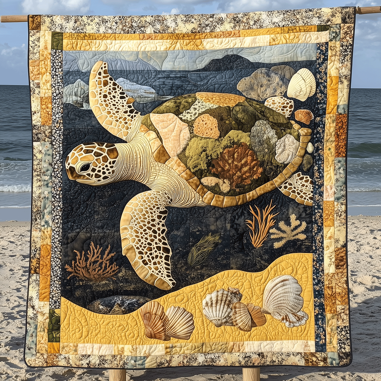 Coral Coast Quilted Blanket Turtle Present Ideas