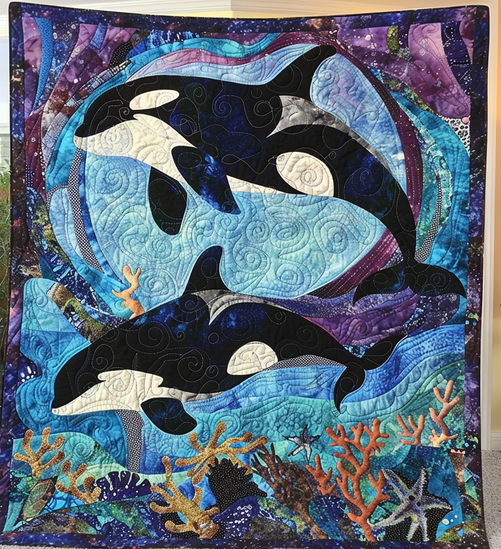 Coral Constellation Quilted Blanket Whale Gifts For Adults