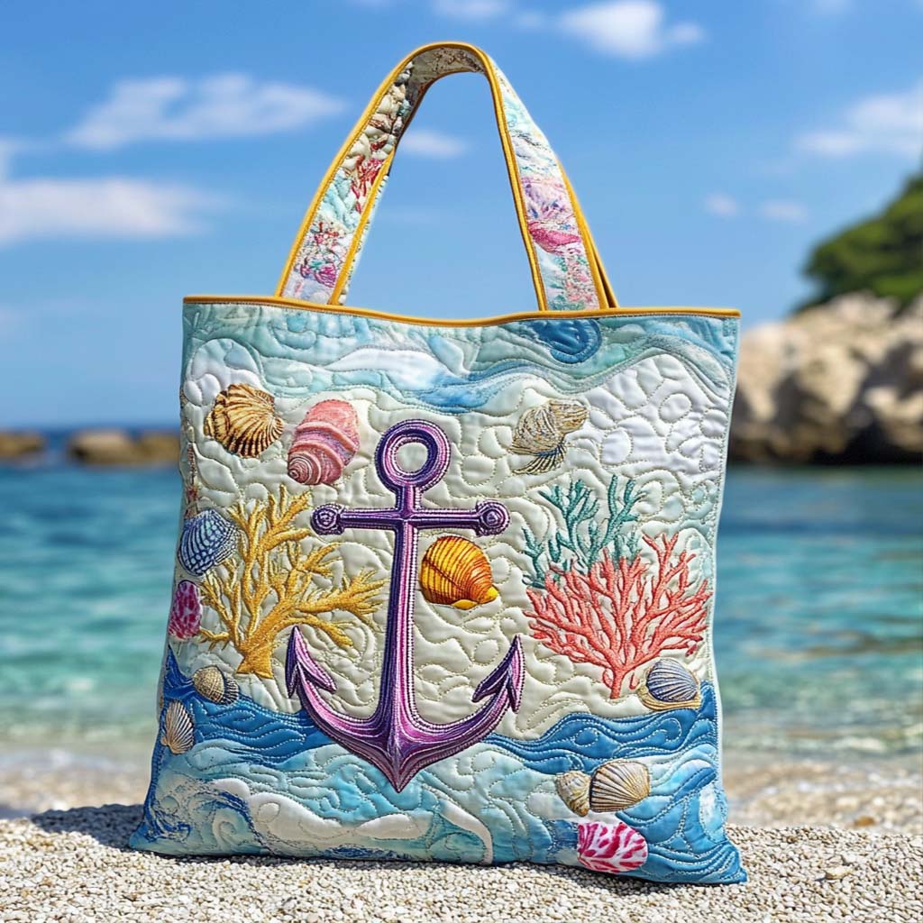 Coral Dream Quilted Tote Bag Presents For Ocean Lovers