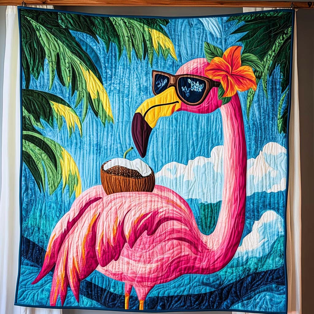 Coral Flamingo Quilted Blanket Flamingo Christmas Presents