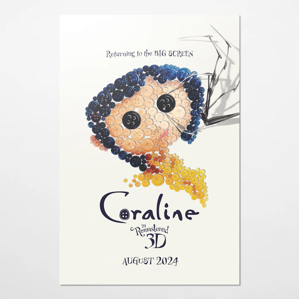 Coraline Merch Button Art Anniversary Poster Home Decor Best Gifts For Sisters