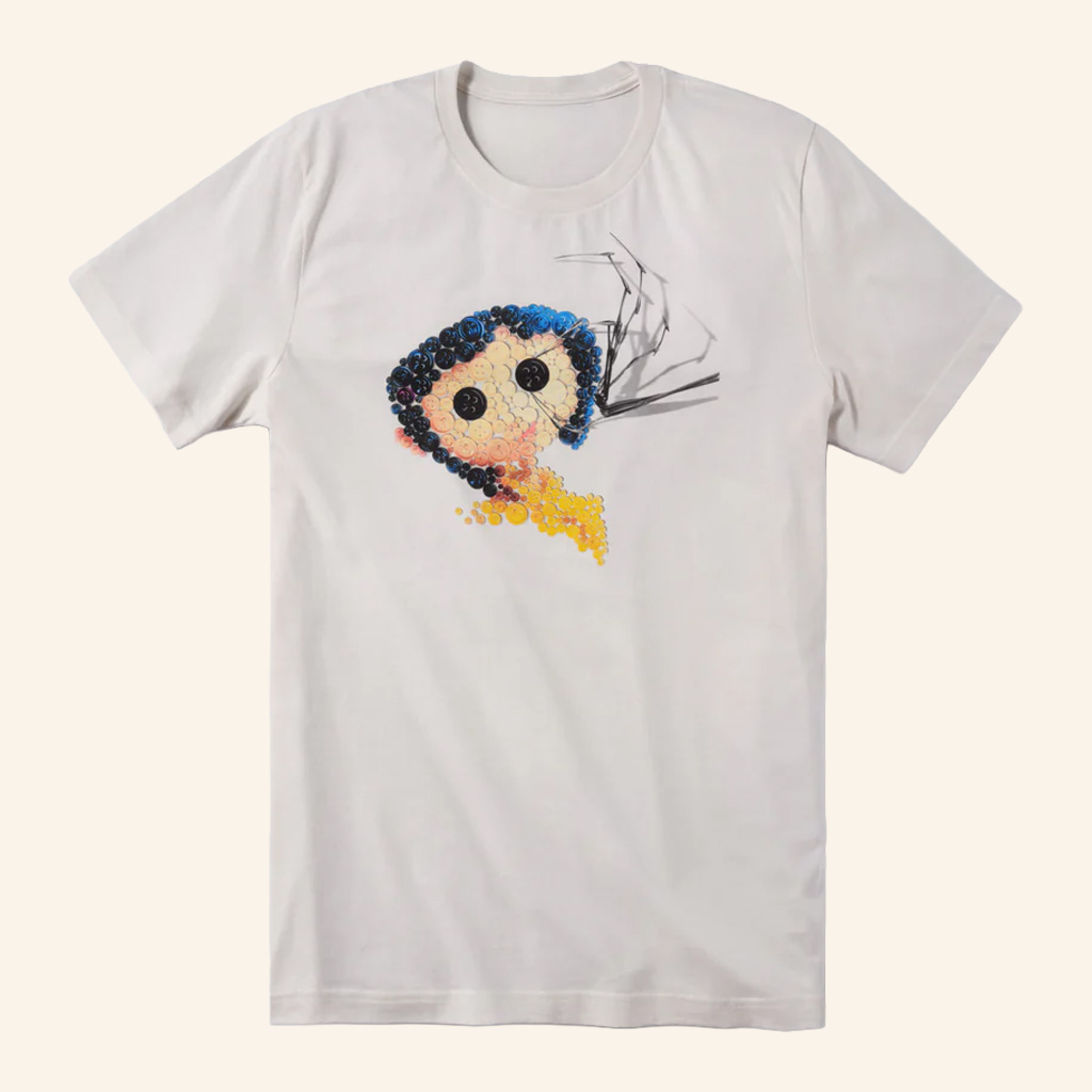 Coraline Merch Button Art Anniversary T-Shirt Birthday Gifts Ideas For Her