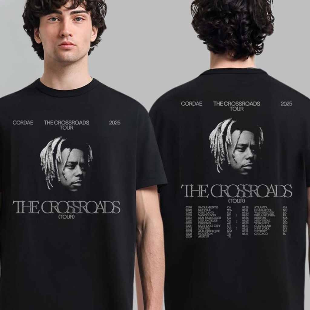 Cordae The Crossroads Tour 2025 Tour Dates List T-Shirt The Crossroads Merch Gifts For Fans Cordae The Crossroads Tour 2025 Tour Dates List T-Shirt The Crossroads Merch Gifts For Fans