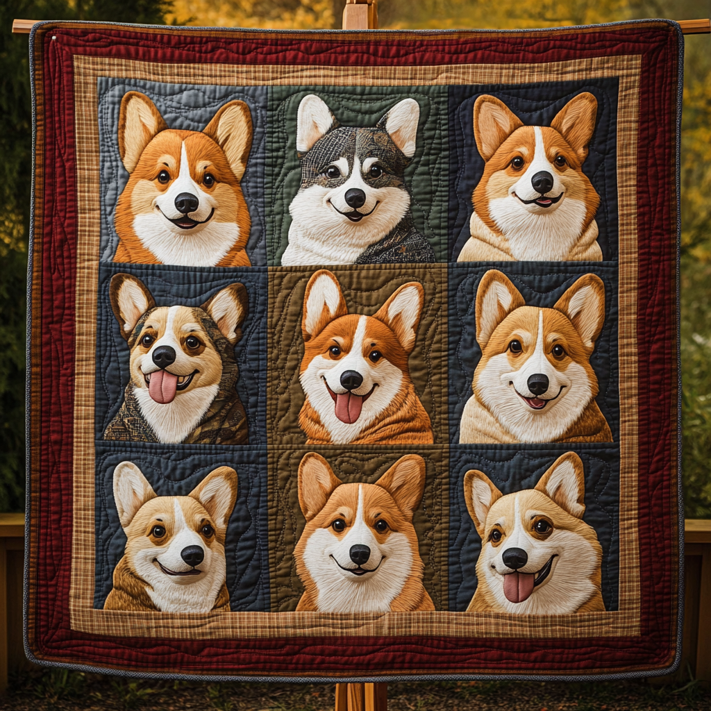 Corgi Adventure Tails Quilted Blanket Dog And Owner Gift Ideas