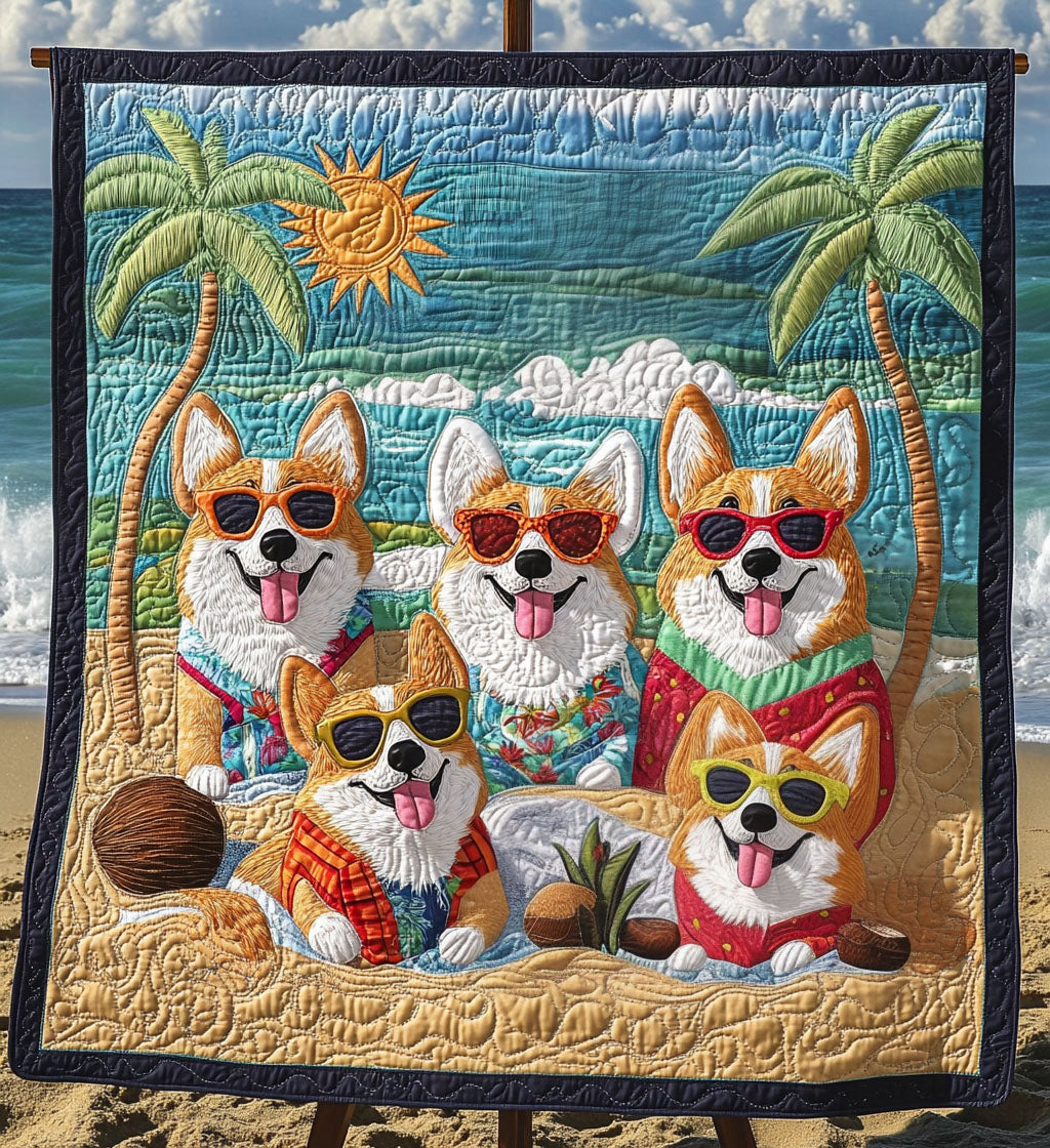 Corgi Bliss Quilted Blanket Great Dog Christmas Gifts