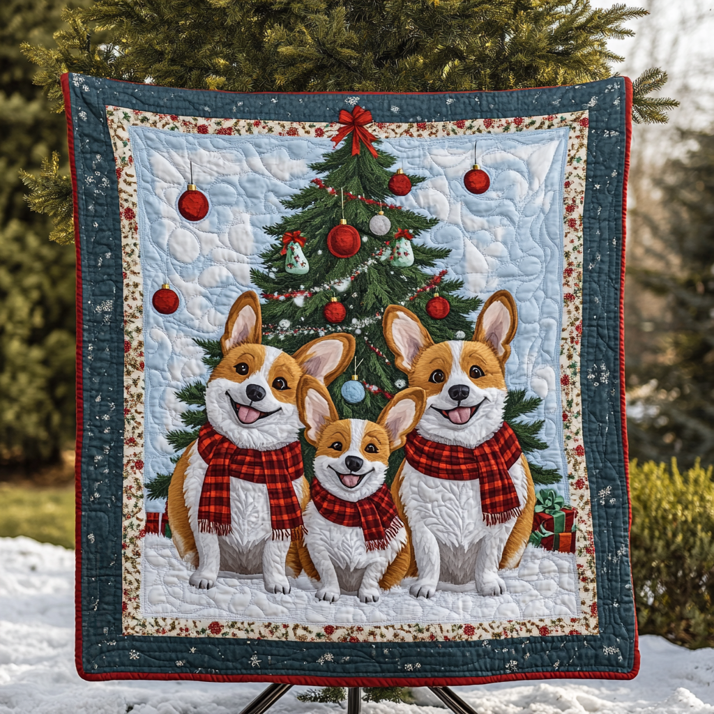 Corgi Christmas Magic Quilted Blanket Dog And Owner Gift Ideas