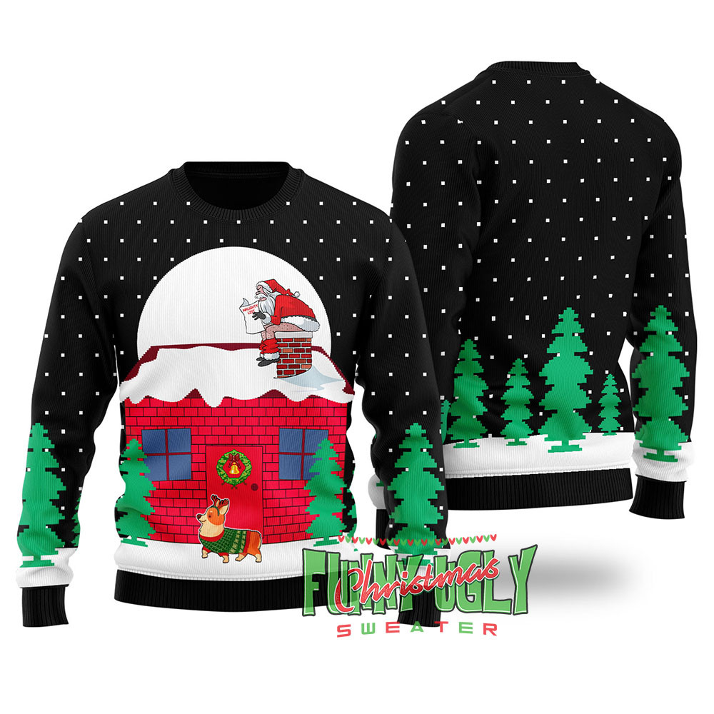 Corgi Christmas Sweater Black Meaningful Holiday Gift Merch to Show You Care