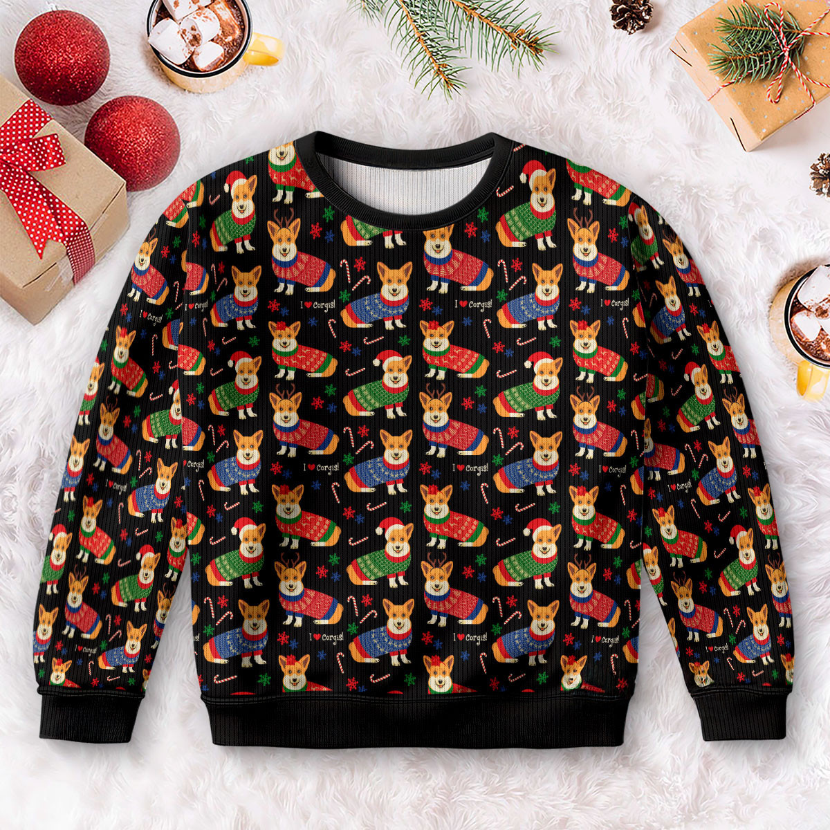 Corgi Christmas Sweater Holiday Sweater Cute Christmas Gift For Corgi Lovers