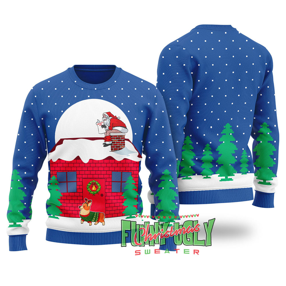 Corgi Christmas Sweater Royal Trendy Christmas Sweater for Winter Outfits