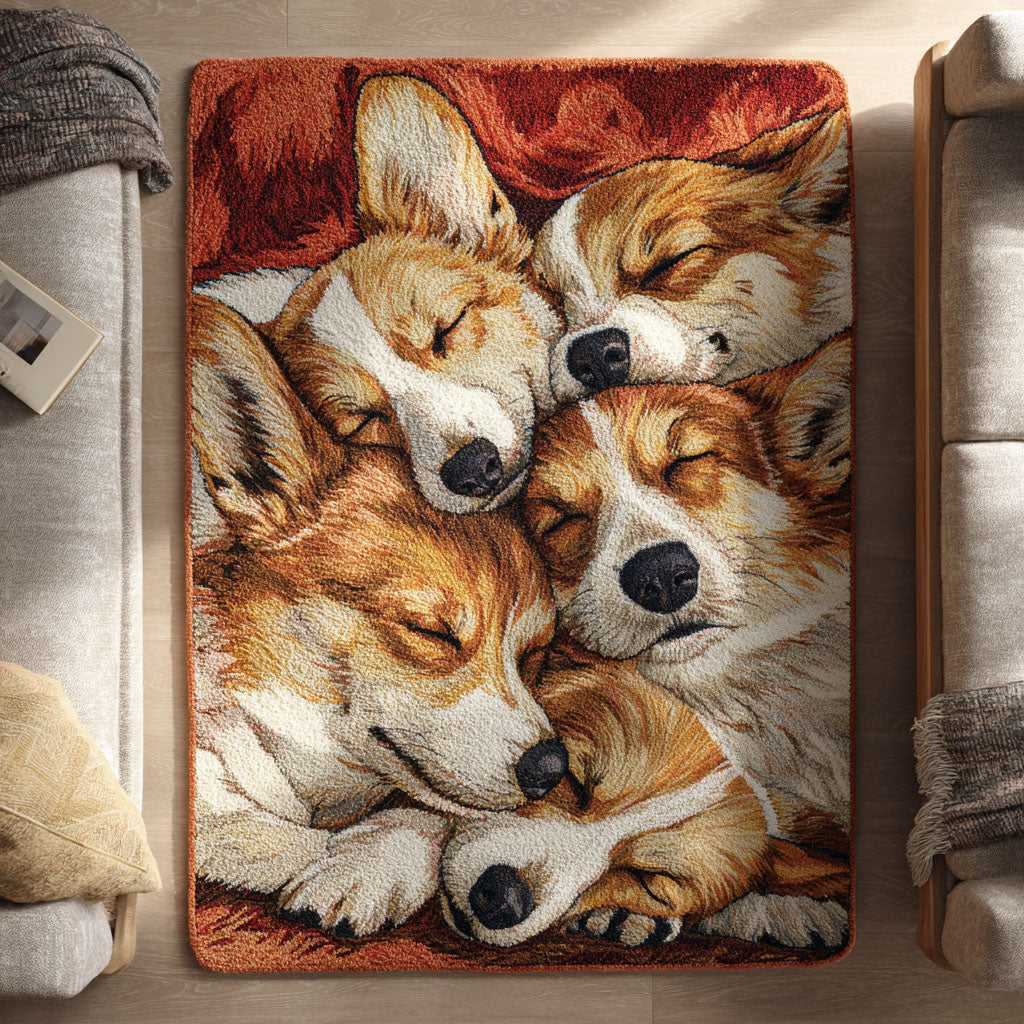 Corgi Cloud Nap Area Rug Indoor Outdoor Rugs Gifts To Daughter From Mom