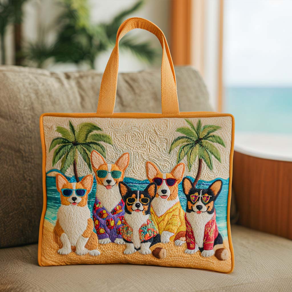 Corgi Cutie Club Quilted Tote Bag Autumn Gifts Items