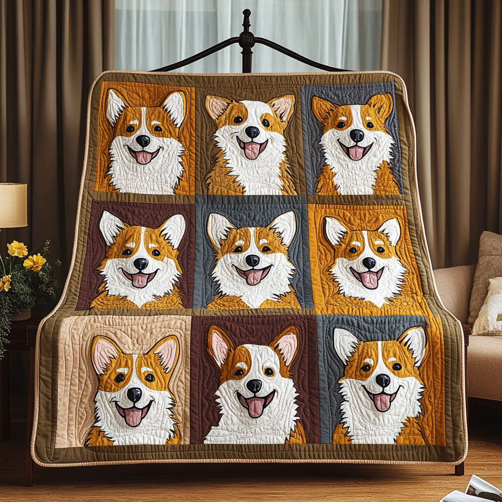 Corgi Cuties Quilted Blanket Dog And Owner Gift Ideas