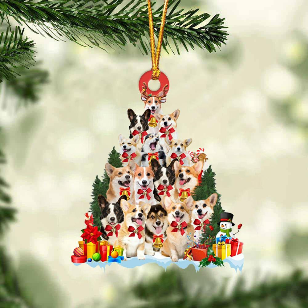 Corgi Dog Christmas Tree Ornament Dog Gifts Acrylic Ornament Dog Gifts Acrylic Ornament