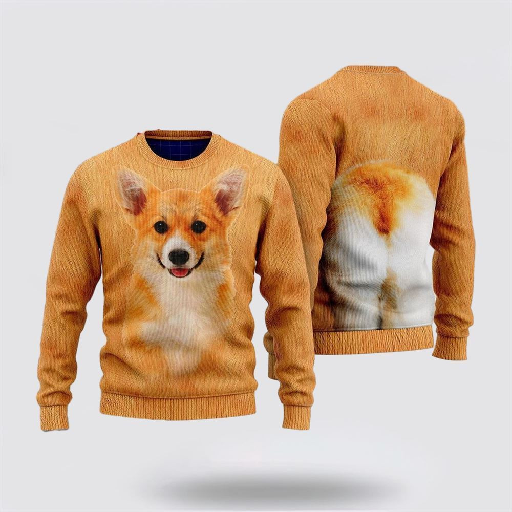 Corgi Dog Ugly Christmas Sweater 3D Christmas Gift For Dog Love Christmas Gift Idea