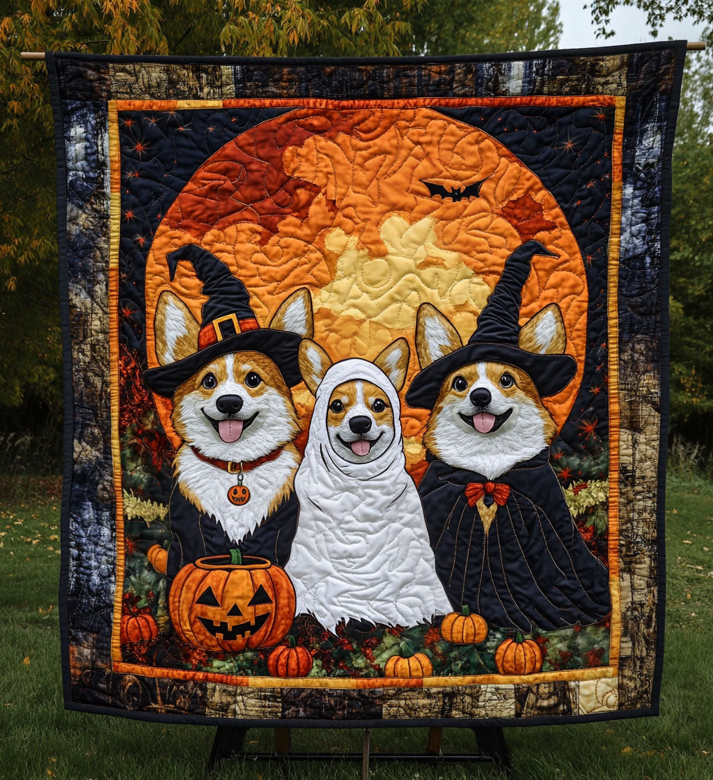 Corgi Magic Quilted Blanket Best Christmas Gifts For Dog Lovers