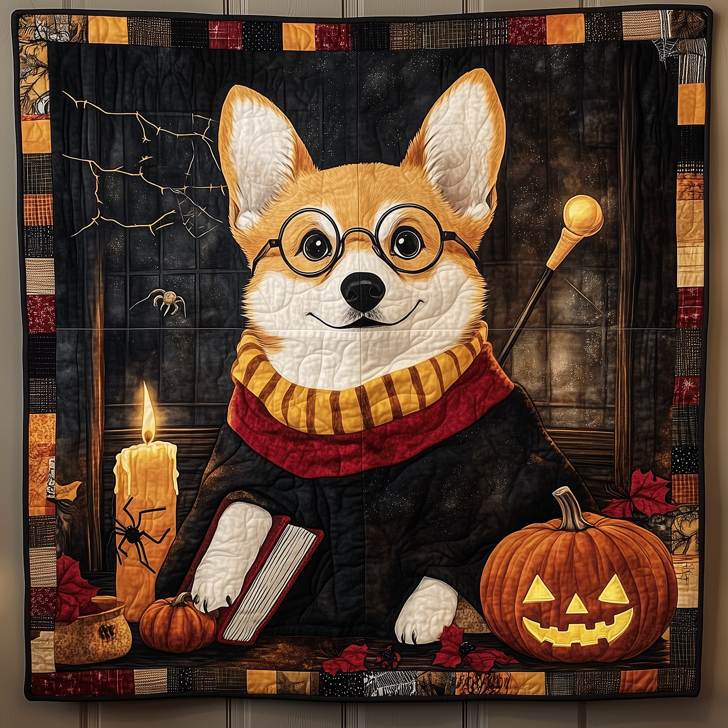 Corgi Magic Wand Quilted Blanket Best Christmas Gifts For Dog Lovers
