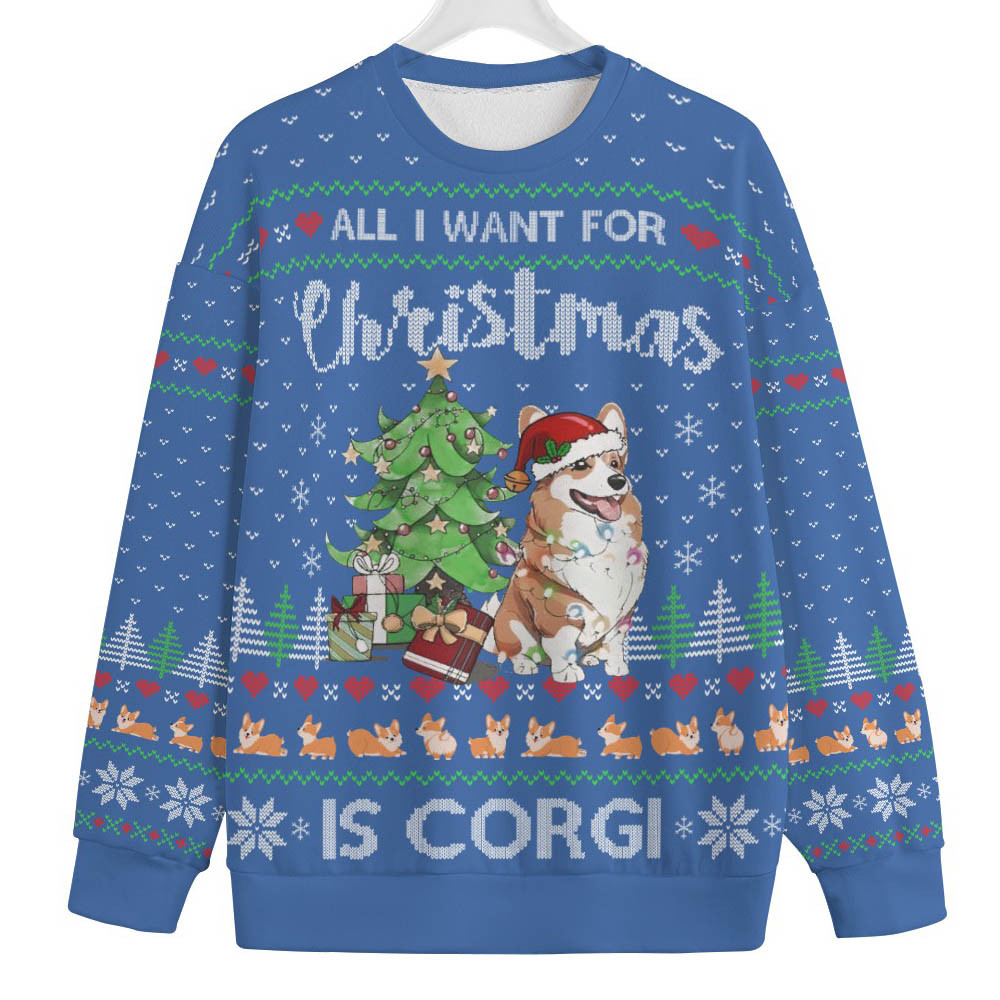 Corgi Mens Big And Tall Christmas Sweater Holiday Merch That Makes a Perfect Christmas Gift
