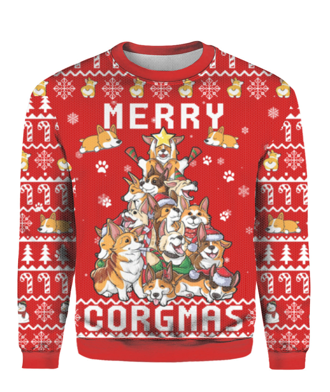 Corgi Merry Corgmas Ugly Christmas Sweater Mens Funny Christmas Gifts For Corgi Lovers