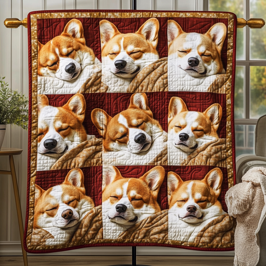 Corgi Pals Quilted Blanket Great Dog Christmas Gifts