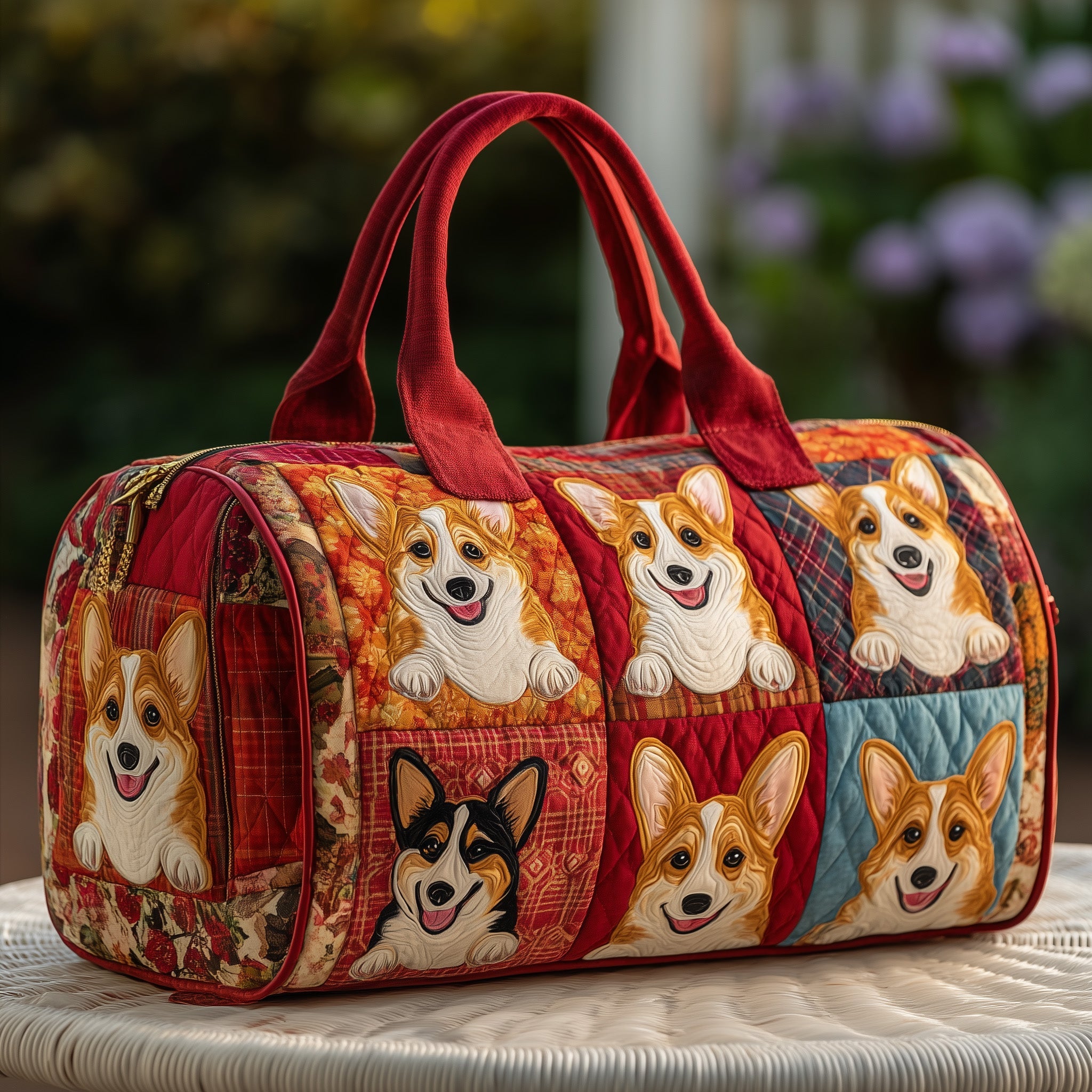 Corgi Quilted Duffle Bag Birthday Gift Idea