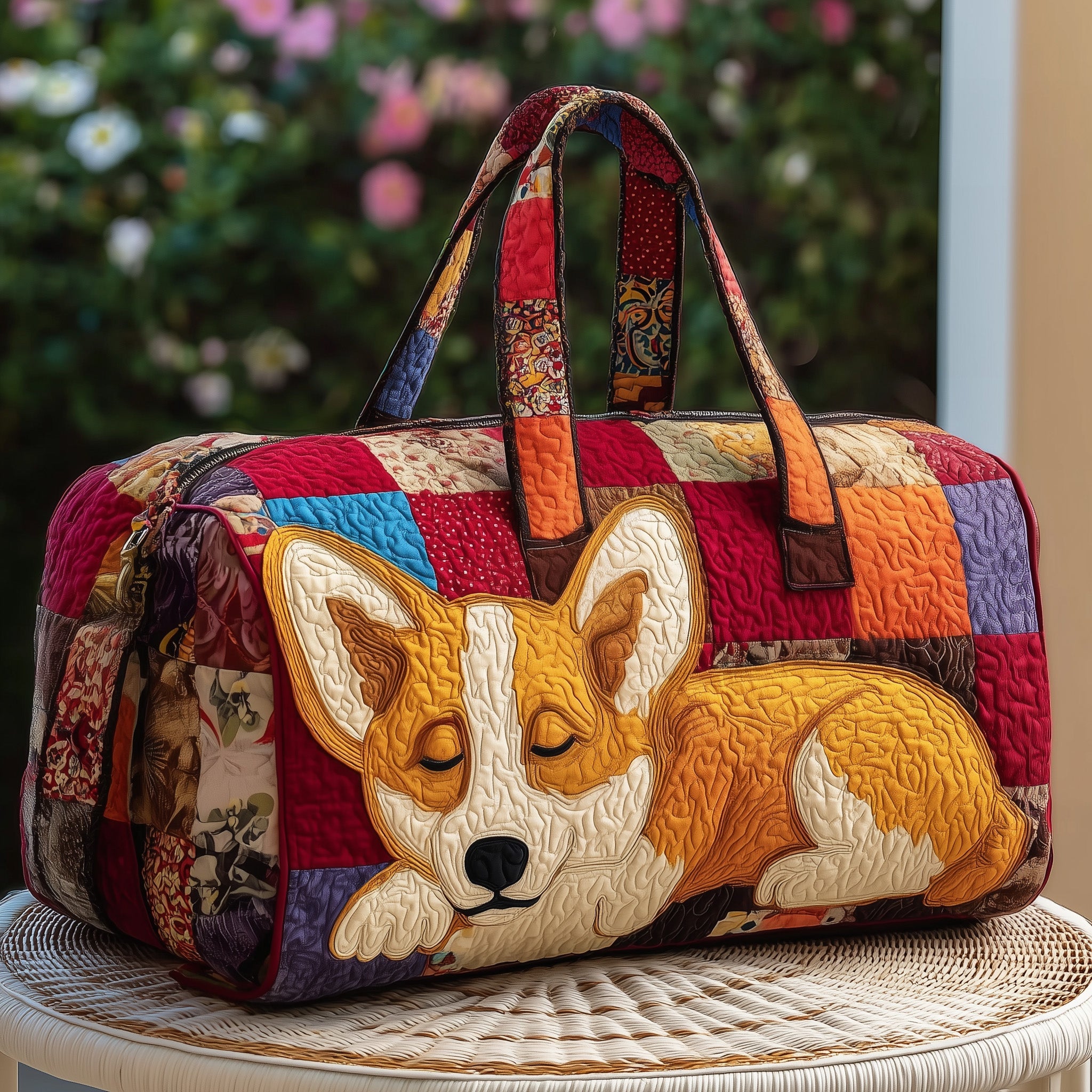 Corgi Quilted Duffle Bag Gift For Him